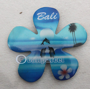Magnet With Airbrushed, Handcarved From Albesia Wood