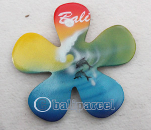 Magnet With Airbrushed, Handcarved From Albesia Wood