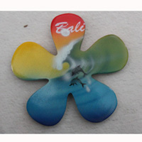 Magnet With Airbrushed, Handcarved From Albesia Wood