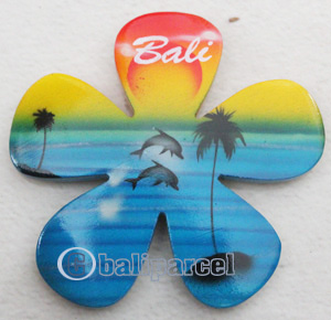 Magnet With Airbrushed, Handcarved From Albesia Wood