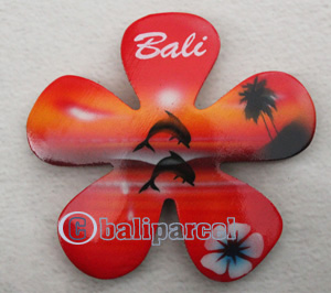 Magnet With Airbrushed, Handcarved From Albesia Wood