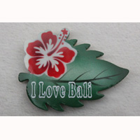 Magnet With Airbrushed, Handcarved From Albesia Wood