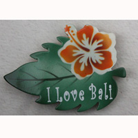 Magnet With Airbrushed, Handcarved From Albesia Wood