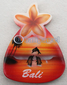 Magnet With Airbrushed, Handcarved From Albesia Wood