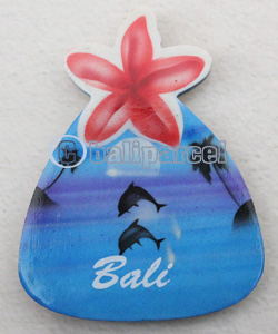 Magnet With Airbrushed, Handcarved From Albesia Wood