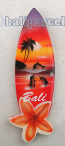 Magnet With Airbrushed, Handcarved From Albesia Wood