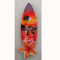 Magnet With Airbrushed, Handcarved From Albesia Wood