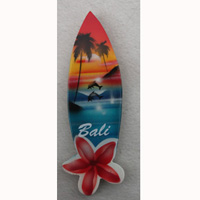Magnet With Airbrushed, Handcarved From Albesia Wood