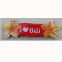 Magnet With Airbrushed, Handcarved From Albesia Wood