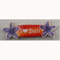 Magnet With Airbrushed, Handcarved From Albesia Wood