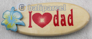 Magnet With Airbrushed, Handcarved From Albesia Wood