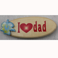 Magnet With Airbrushed, Handcarved From Albesia Wood