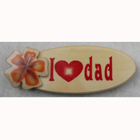 Magnet With Airbrushed, Handcarved From Albesia Wood