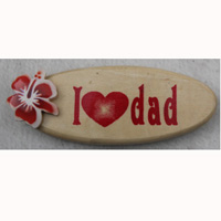 Magnet With Airbrushed, Handcarved From Albesia Wood