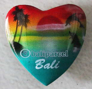 Magnet With Airbrushed, Handcarved From Albesia Wood