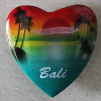 Magnet With Airbrushed, Handcarved From Albesia Wood