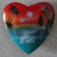 Magnet With Airbrushed, Handcarved From Albesia Wood