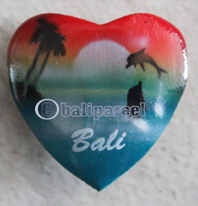 Magnet With Airbrushed, Handcarved From Albesia Wood