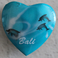 Magnet With Airbrushed, Handcarved From Albesia Wood