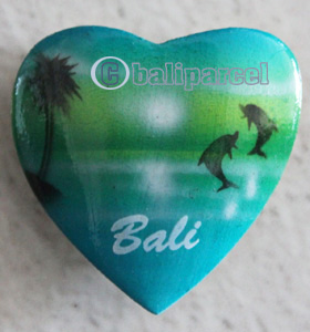 Magnet With Airbrushed, Handcarved From Albesia Wood