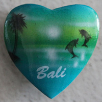 Magnet With Airbrushed, Handcarved From Albesia Wood
