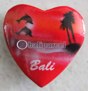 Magnet With Airbrushed, Handcarved From Albesia Wood