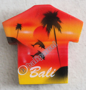 Magnet With Airbrushed, Handcarved From Albesia Wood