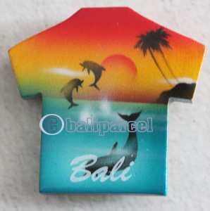 Magnet With Airbrushed, Handcarved From Albesia Wood