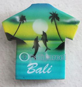 Magnet With Airbrushed, Handcarved From Albesia Wood