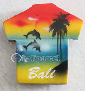 Magnet With Airbrushed, Handcarved From Albesia Wood