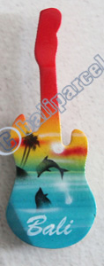 Magnet With Airbrushed, Handcarved From Albesia Wood