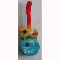 Magnet With Airbrushed, Handcarved From Albesia Wood