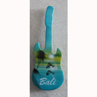 Magnet With Airbrushed, Handcarved From Albesia Wood