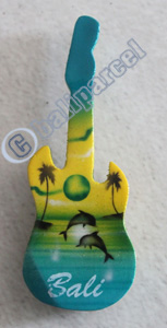 Magnet With Airbrushed, Handcarved From Albesia Wood