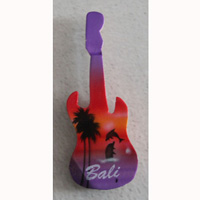 Magnet With Airbrushed, Handcarved From Albesia Wood