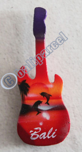 Magnet With Airbrushed, Handcarved From Albesia Wood