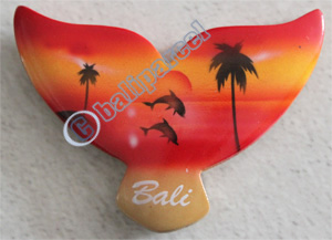 Magnet With Airbrushed, Handcarved From Albesia Wood