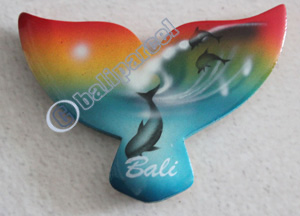 Magnet With Airbrushed, Handcarved From Albesia Wood