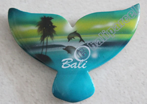 Magnet With Airbrushed, Handcarved From Albesia Wood