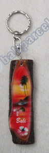 Slice Keychains Wood With Airbrushed