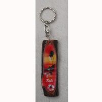 Slice Keychains Wood With Airbrushed