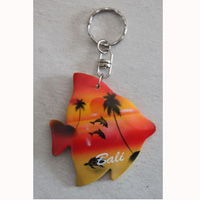 Airbrushed Keychains, Made From Wood
