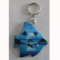 Airbrushed Keychains, Made From Wood