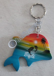 Airbrushed Keychains, Made From Wood