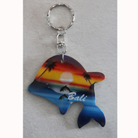 Airbrushed Keychains, Made From Wood