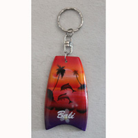Airbrushed Keychains, Made From Wood