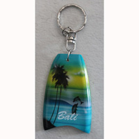 Airbrushed Keychains, Made From Wood
