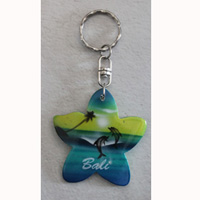 Airbrushed Keychains, Made From Wood