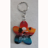 Airbrushed Keychains, Made From Wood