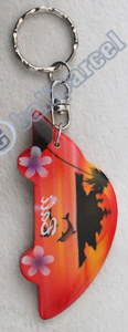 Airbrushed Keychains, Made From Wood
